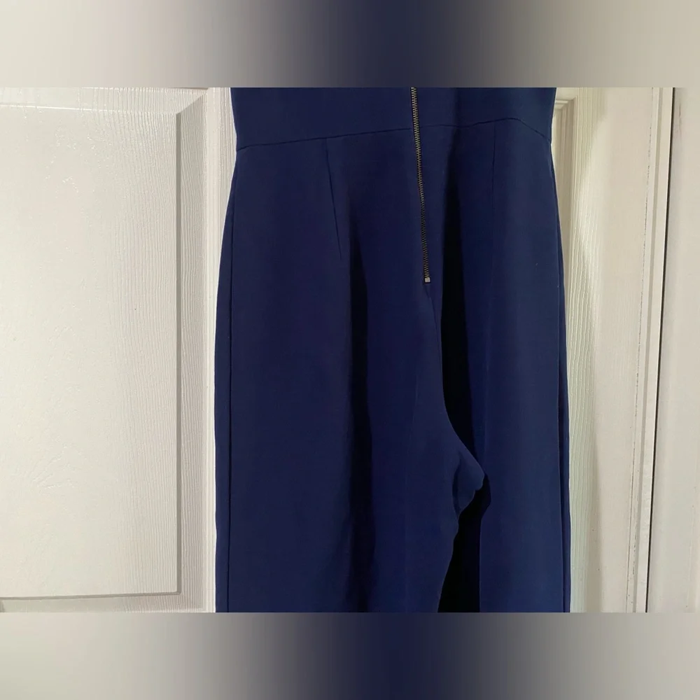 Nicole Miller‎ Artelier Elegant Navy Jumpsuit With White Buttons Size 4